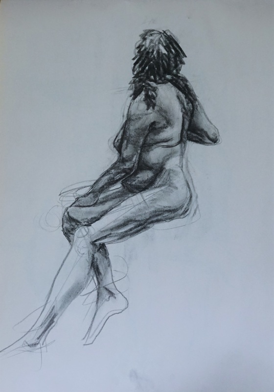 Charcoal figure drawing