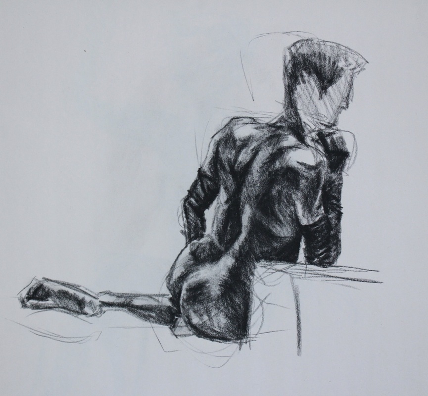 Charcoal figure drawing